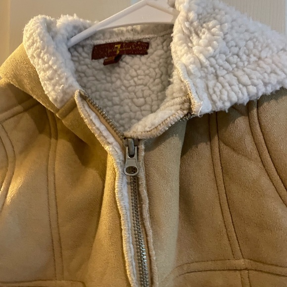 7 for all mankind infant jacket. Faux suede lined in fleece. Size 2t - Picture 3 of 6